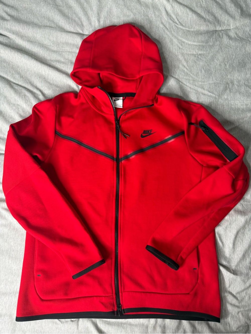 Nike Red Tech Fleece Hoodie